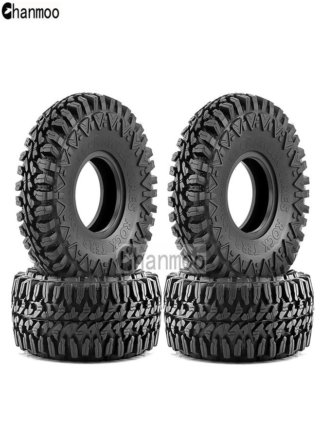 Chanmoo 1.9 RC Crawler Tires With Foam Soft Rubber Mud Slingers Grappler Wheels Tyres For 1/10 Scale RC Car Traxxas TRX4 RC4WD D90 Axial SCX10 II TF2 Gen8 Tamiya CC01 1.9 Inch Beadlock Rims 4PCS - Image 3